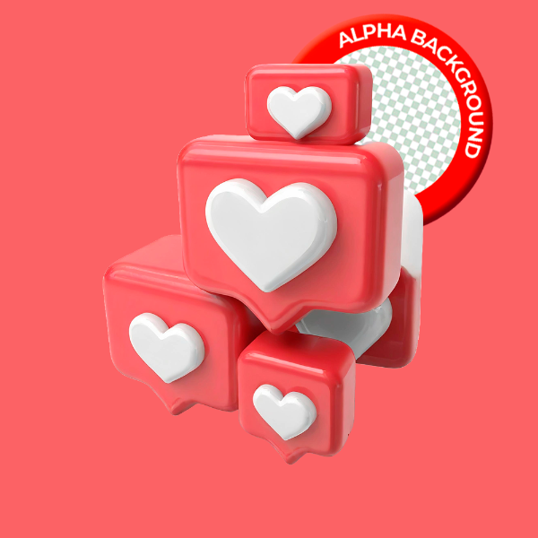 EMOJI DE CURTIDA 3D VERMELHO COM CORAÇÃO BRANCO ELEMENTO PNG TRANSPARENTE SEM FUNDO.ZIP