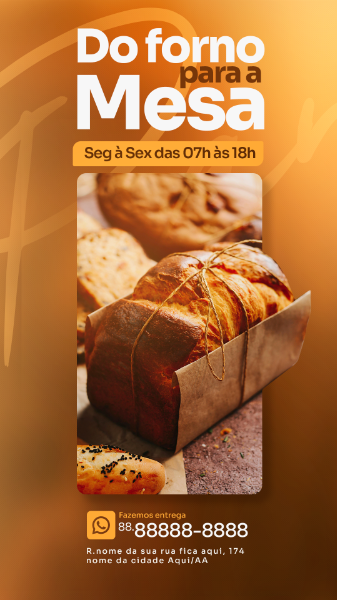 STORIES DO FORNO PARA A SUA MESA PANIFICADORA SOCIAL MEDIA PSD