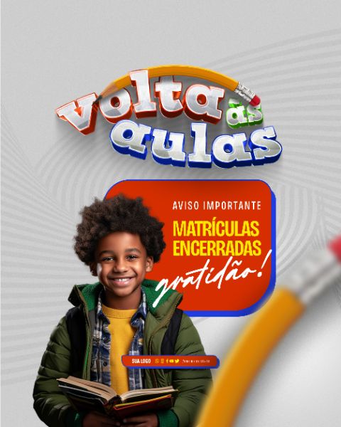 SOCIAL MEDIA - VOLTA AS AULAS - MATRÍCULAS ENCERRADAS