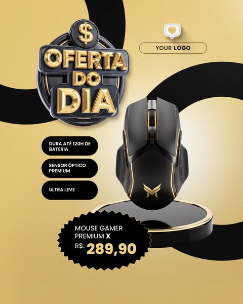 Ofertas do Dia Loja de Eletrônicos Campanha Promocional Social Media PSD Editável 1