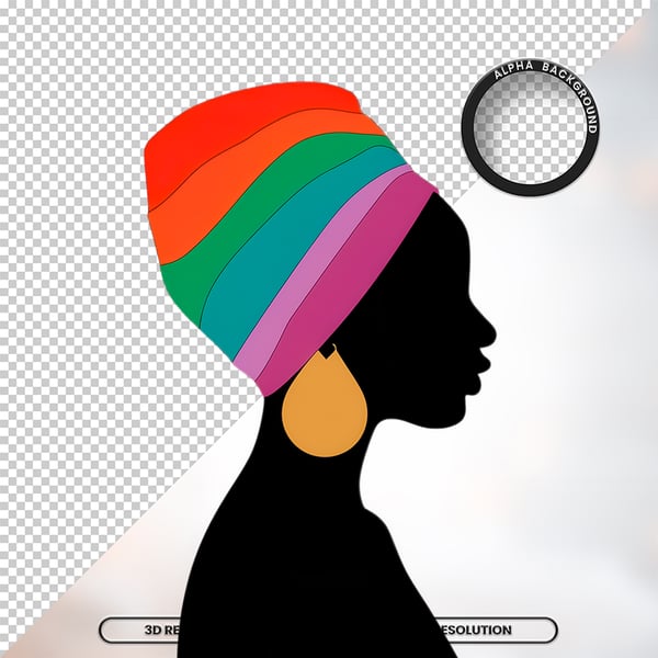 Pessoas Afro Negra 3D