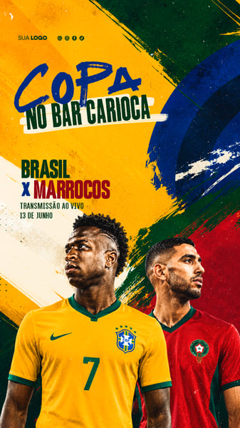 COPA DO MUNDO BRASIL X MARROCOS FUTEBOL STORY
