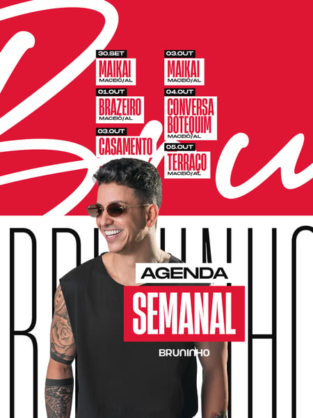 AGENDA DA SEMANA - BRUNINHO