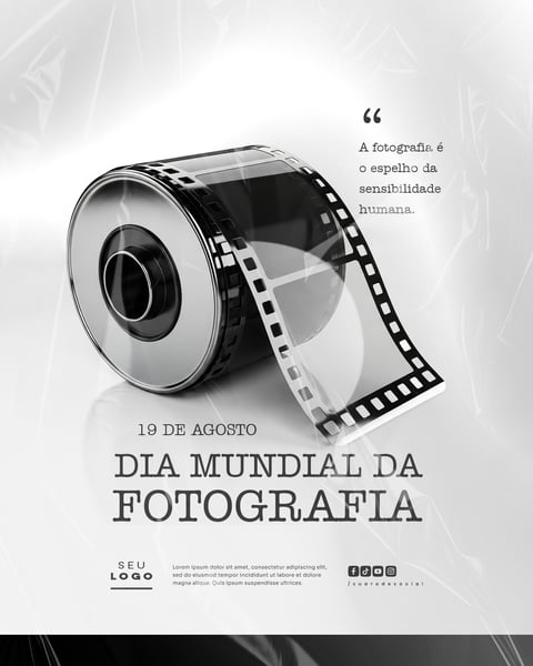 DIA MUNDIAL DA FOTOGRAFIA 19 DE AGOSTO SOCIAL MEDIA PSD EDITÁVEL 3