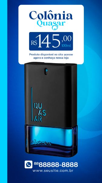STORY COLÔNIA QUASAR PARA HOMENS LOJA DE PERFUMARIA SOCIAL MEDIA