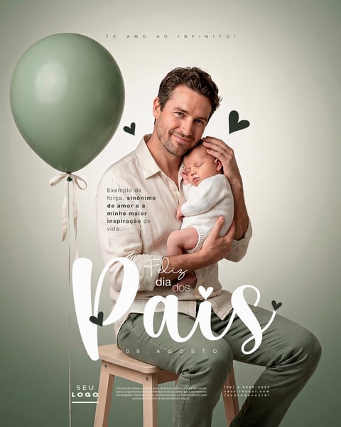 DIA DOS PAIS 09 DE AGOSTO SOCIAL MEDIA PSD EDITÁVEL 5