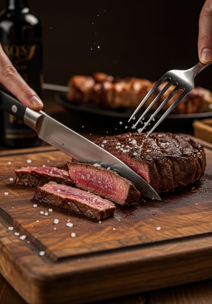 CARNE FATIADA AO PONTO NA TÁBUA