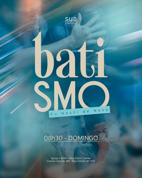 FLYER GOSPEL BATISMO FEED - PSD