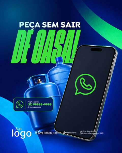 DISTRIBUIDORA DE GÁS E ÁGUA SOCIAL MEDIA PSD EDITÁVEL 6