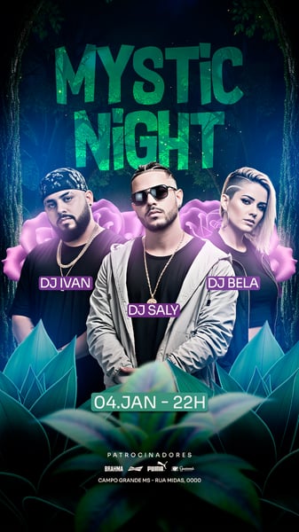 FLYER EVENTO SHOW MYSTIC NIGHT PSD STORY 35