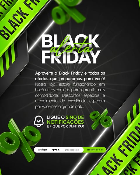 BLACK FRIDAY AVISO COMUNICADO ANÚNCIO SOCIAL MEDIA PSD EDITÁVEL 9