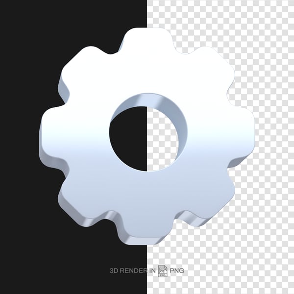ELEMENTO 3D RENDER ENGRENAGEM ALTA DEFINIÇÃO 1