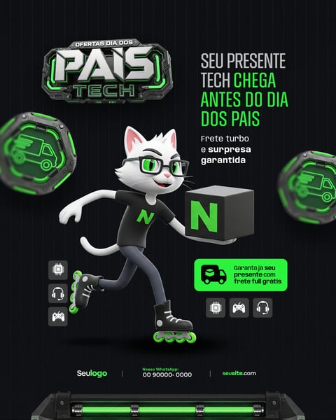 DIA DOS PAIS TECH  . SOCIAL MEDIA