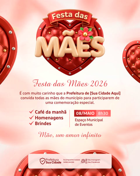 DIA DAS MÃES PREFEITURA SOCIAL MEDIA