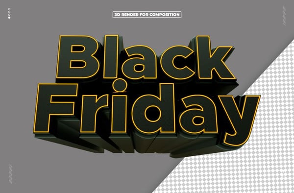 SELO 3D BLACK FRIDAY PARA COMPOSIÇÃO