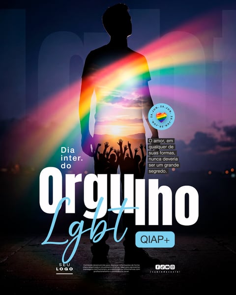 DIA INTERNACIONAL DO ORGULHO LGBT 28 DE JUNHO SOCIAL MEDIA PSD EDITÁVEL 3