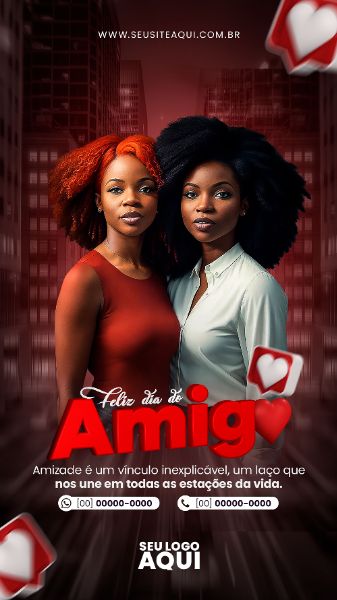 STORY - FELIZ DIA DO AMIGO | SOCIAL MEDIA | PSD EDITÁVEL