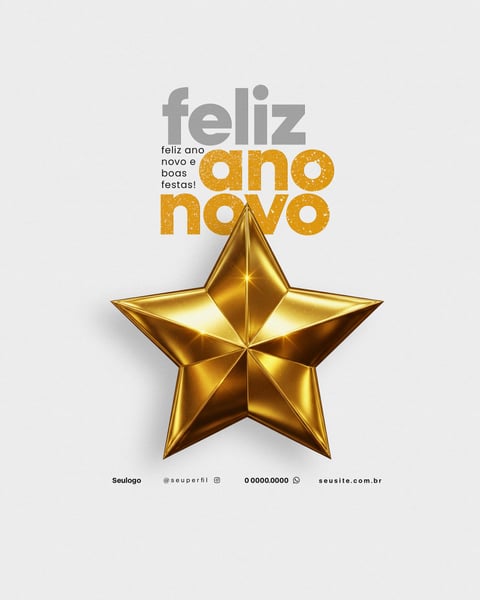 FELIZ ANO NOVO EDITÁVEL PSD 1
