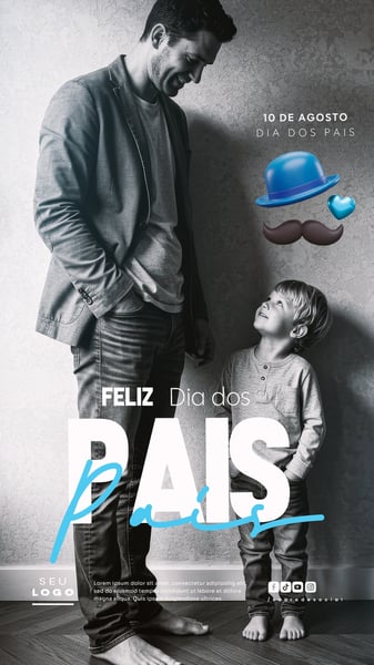 DIA DOS PAIS AGOSTO SOCIAL MEDIA POST EDITÁVEL STORY 12