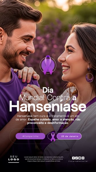DIA MUNDIAL CONTRA A HANSENÍASE 25 DE JANEIRO STORY SOCIAL MEDIA PSD EDITÁVEL 3