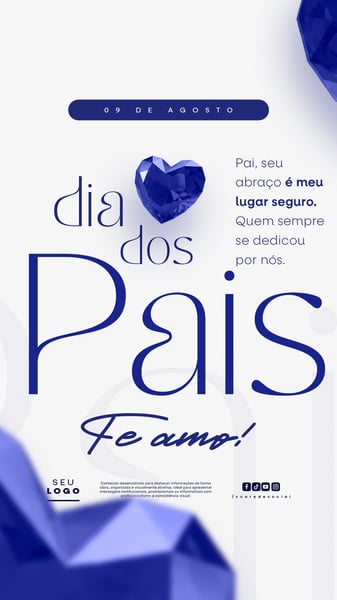 DIA DOS PAIS 09 DE AGOSTO STORY SOCIAL MEDIA PSD EDITÁVEL 3