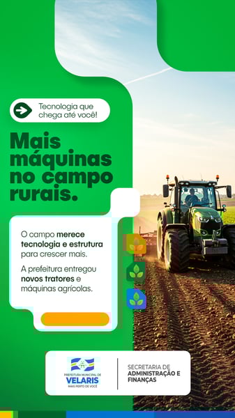 PREFEITURA INFORME COMUNICADO PAVIMENTAÇÃO PRAÇA SAÚDE CAMPO RURAL MÁQUINAS VAGAS AVISO PSD EDITÁVEL