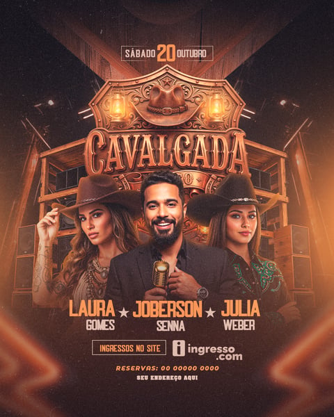 FLYER PARA EVENTOS VAQUEJADA FEED