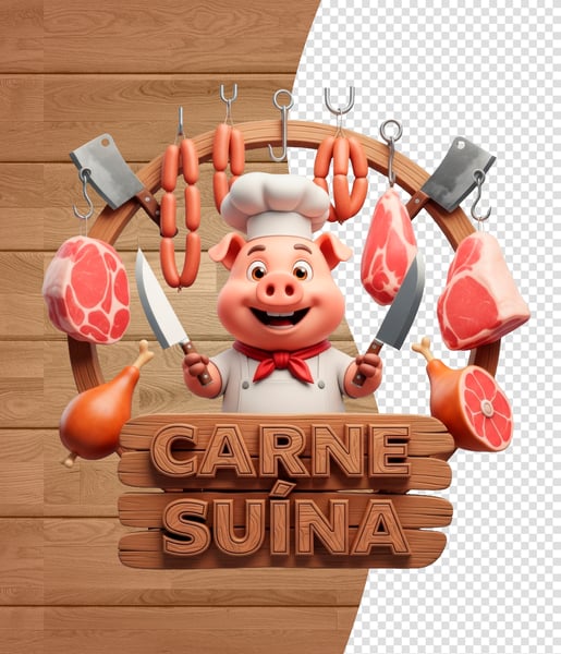 SELOS 3D PARA AÇOUGUE MODELO 14