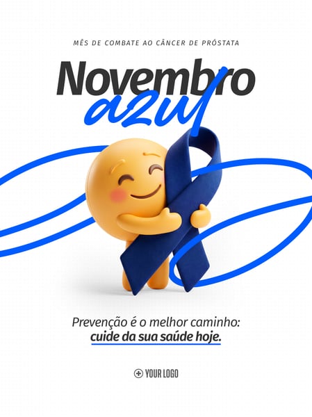 PREVENÇÃO CÂNCER DE PRÓSTATA SOCIAL MEDIA FLYER PSD EDITÁVEL
