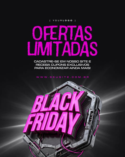 FLYER SOCIAL MEDIA BLACK FRIDAY OFERTAS LIMITADAS PSD EDITÁVEL
