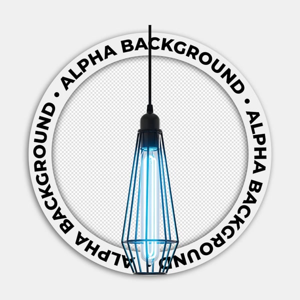 LÂMPADA AZUL PENDURADA POR UM FIO 03