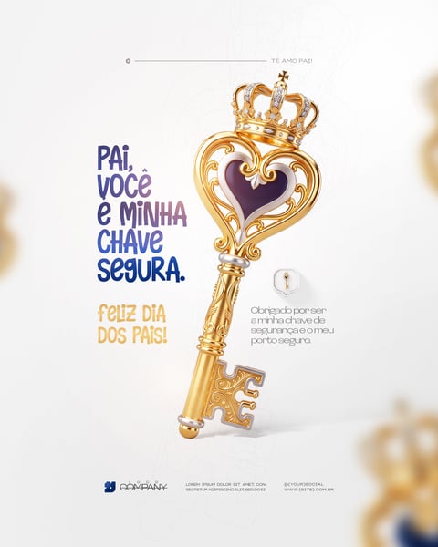 Feliz Dia dos Pais Mês de Agosto Amor de Pai Flyer Social Media PSD Editável 5