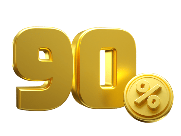 NÚMERO PORCENTAGEM FONTE GOLD 3D