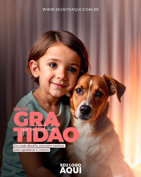 FEED | DIA DA GRATIDÃO | DIA NACIONAL DA GRATIDÃO | PSD EDITÁVEL