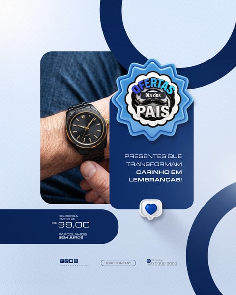 CAMPANHA DIA DOS PAIS FLYER INSTAGRAM VENDAS SOCIAL MEDIA PSD EDITÁVEL 4