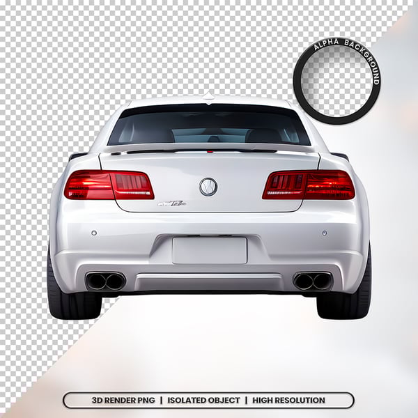 3D RENDER FUNDO DE UM CARRO ELEMENTO ÍCONE PSD PNG
