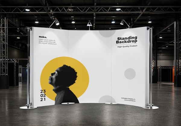 PAINEL DE FUNDO PSD EDITÁVEL MOCKUP