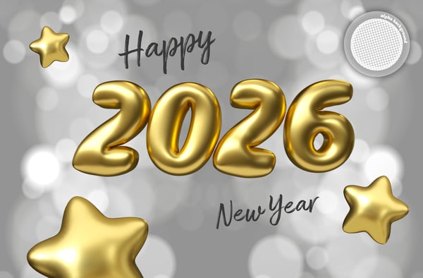 SELO 3D REVEILLON 2026 FELIZ ANO NOVO PARA COMPOSIÇÃO