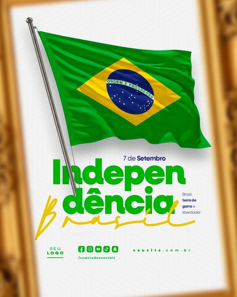 INDEPENDÊNCIA DO BRASIL 7 DE SETEMBRO FEED SOCIAL MEDIA EDITÁVEL