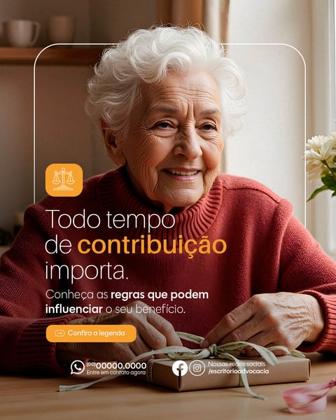 ESCRITÓRIO DE ADVOCACIA DIREITO PREVIDENCIÁRIO TEM TEMPO SOCIAL PSD EDITÁVEL