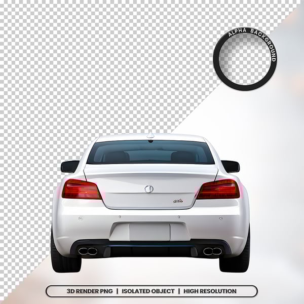 3D RENDER FUNDO DE UM CARRO ELEMENTO ÍCONE PSD PNG
