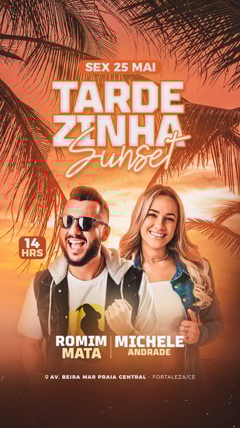 TARDEZINHA SUNSET 2 FLYER EVENTO STORY