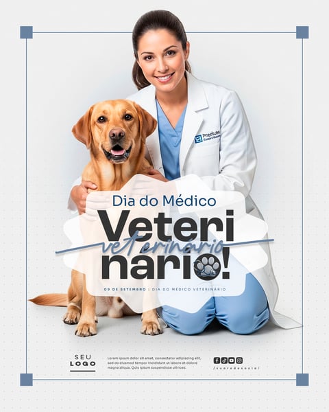 DIA DO MÉDICO VETERINÁRIO 09 DE SETEMBRO SOCIAL MEDIA PSD EDITÁVEL 3
