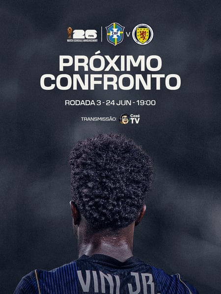 FLYER PRÓXIMO JOGO BRASIL COPA 2026