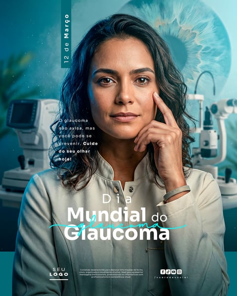 DIA MUNDIAL DO GLAUCOMA 12 DE MARÇO SOCIAL MEDIA PSD EDITÁVEL 2