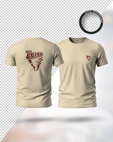 MOCKUP CAMISETA TERCEIRÃO CAMISA DESIGN T-SHIRT TEMPLATE TOTALMENTE EDITÁVEL PSD