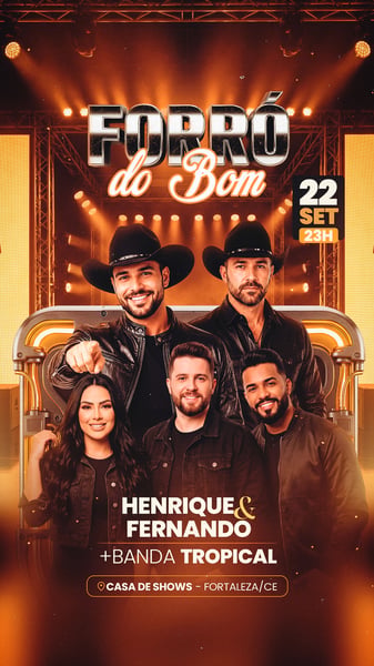 02 FLYER FESTA FORRÓ DO BOM STORY PSD EDITÁVEL