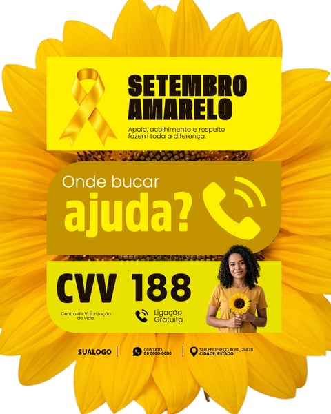 SETEMBRO AMARELO MÊS DE PREVENÇÃO AO SUICÍDIO SOCIAL MEDIA 1