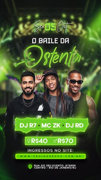 FLYER O BAILE DA OSTENTA STORY PSD EDITÁVEL