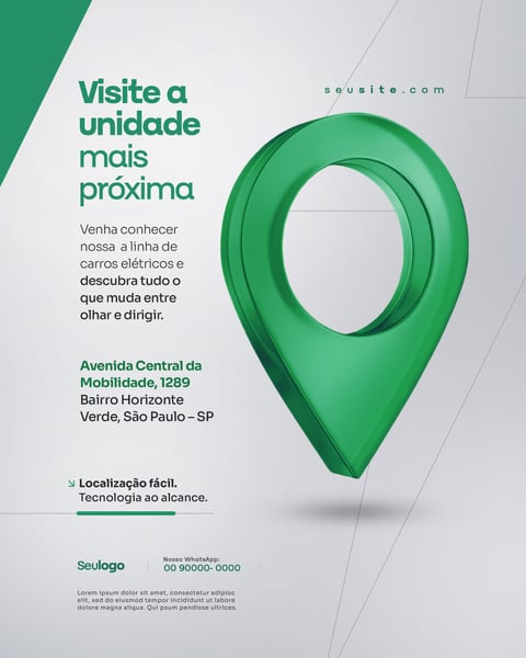 Carros Elétrico Social Media PSD Editável 